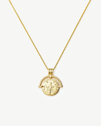 Lucy Williams Long Engravable Roman Arc Coin Necklace Necklaces Missoma 