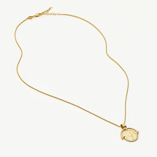 Lucy Williams Long Engravable Roman Arc Coin Necklace Necklaces Missoma 
