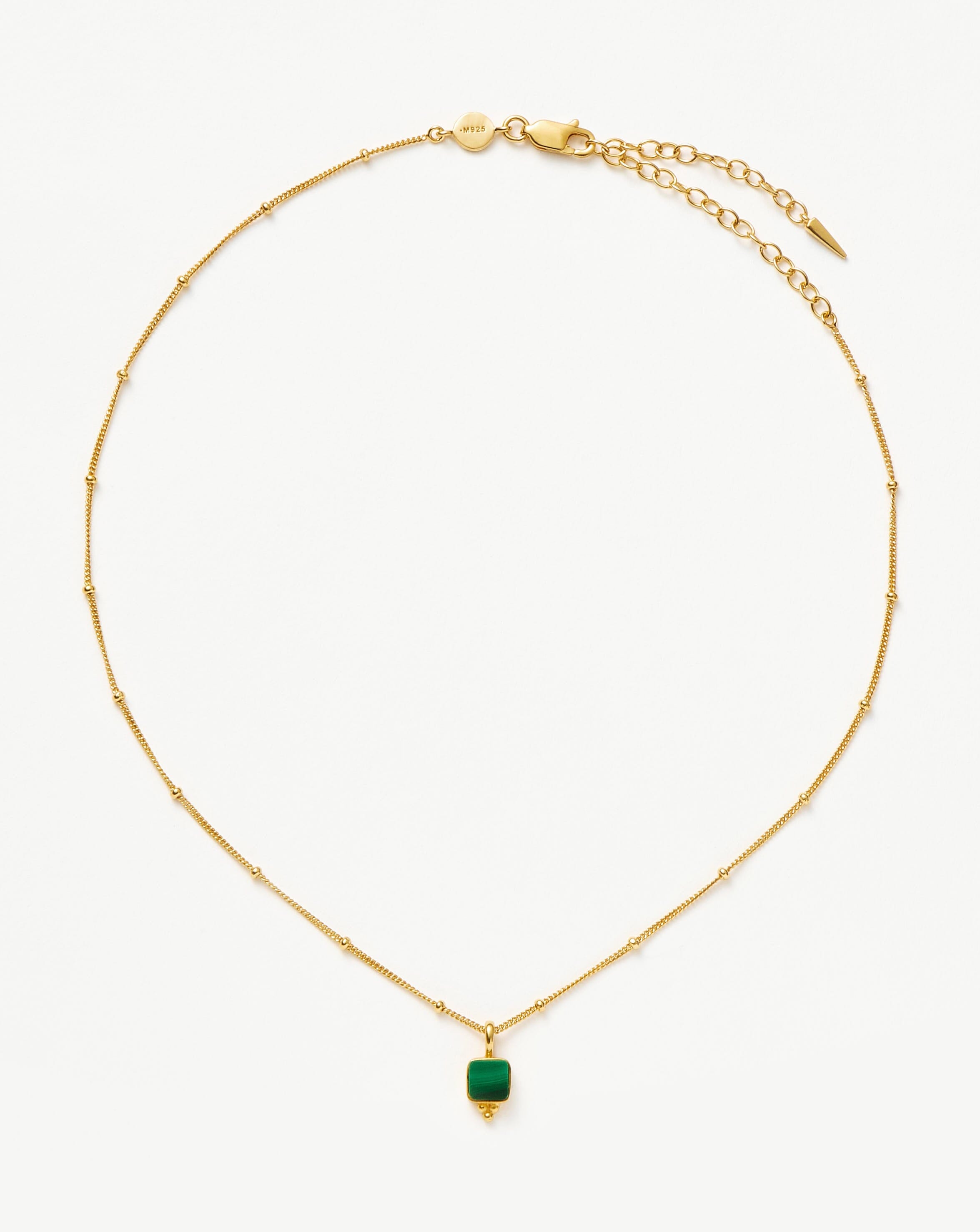 Lucy Williams Malachite Choker | 18ct Gold Plated Vermeil/Malachite Necklaces Missoma 
