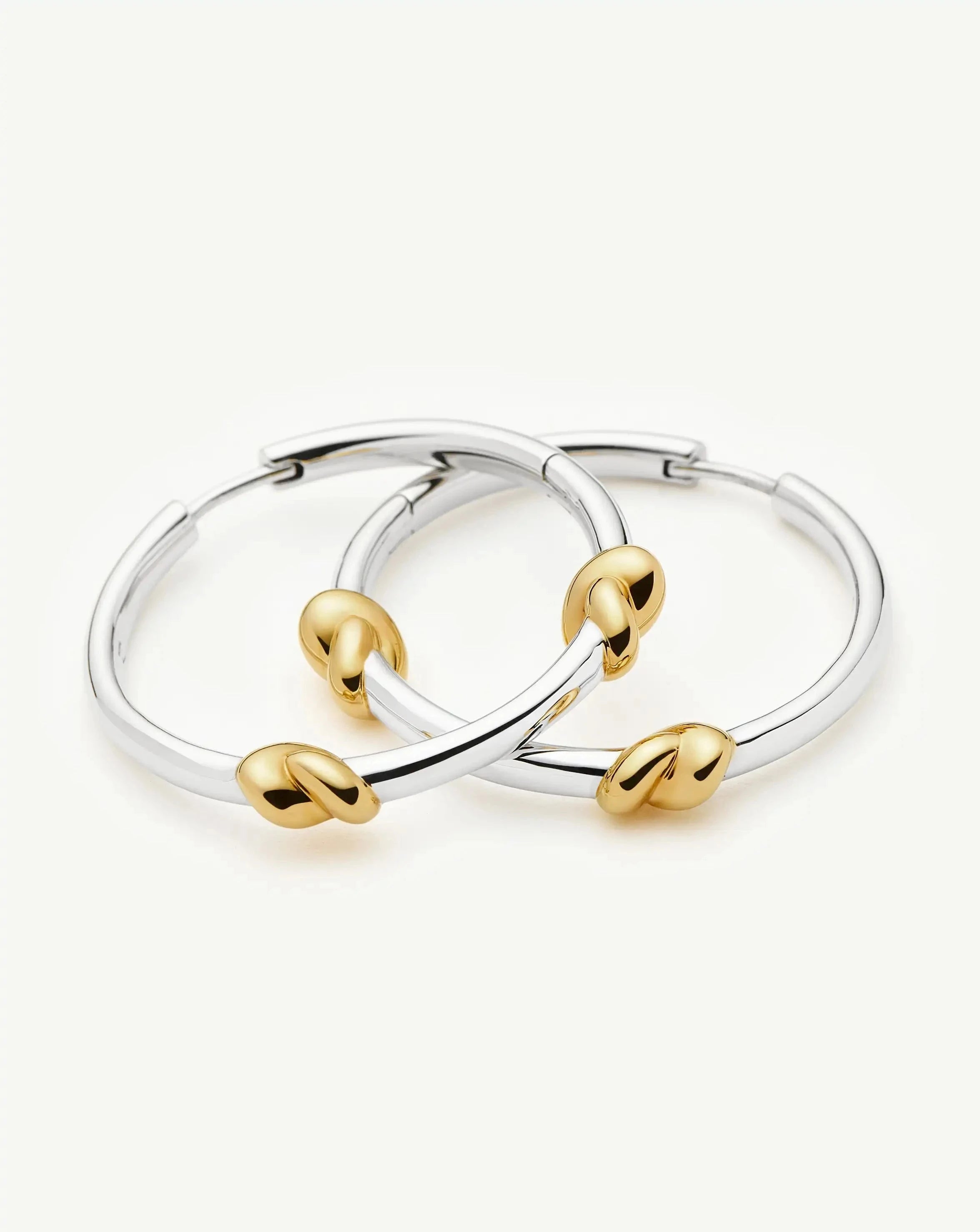 Lucy Williams Medium Knot Hoop Earrings | Mixed Metal Earrings Missoma 