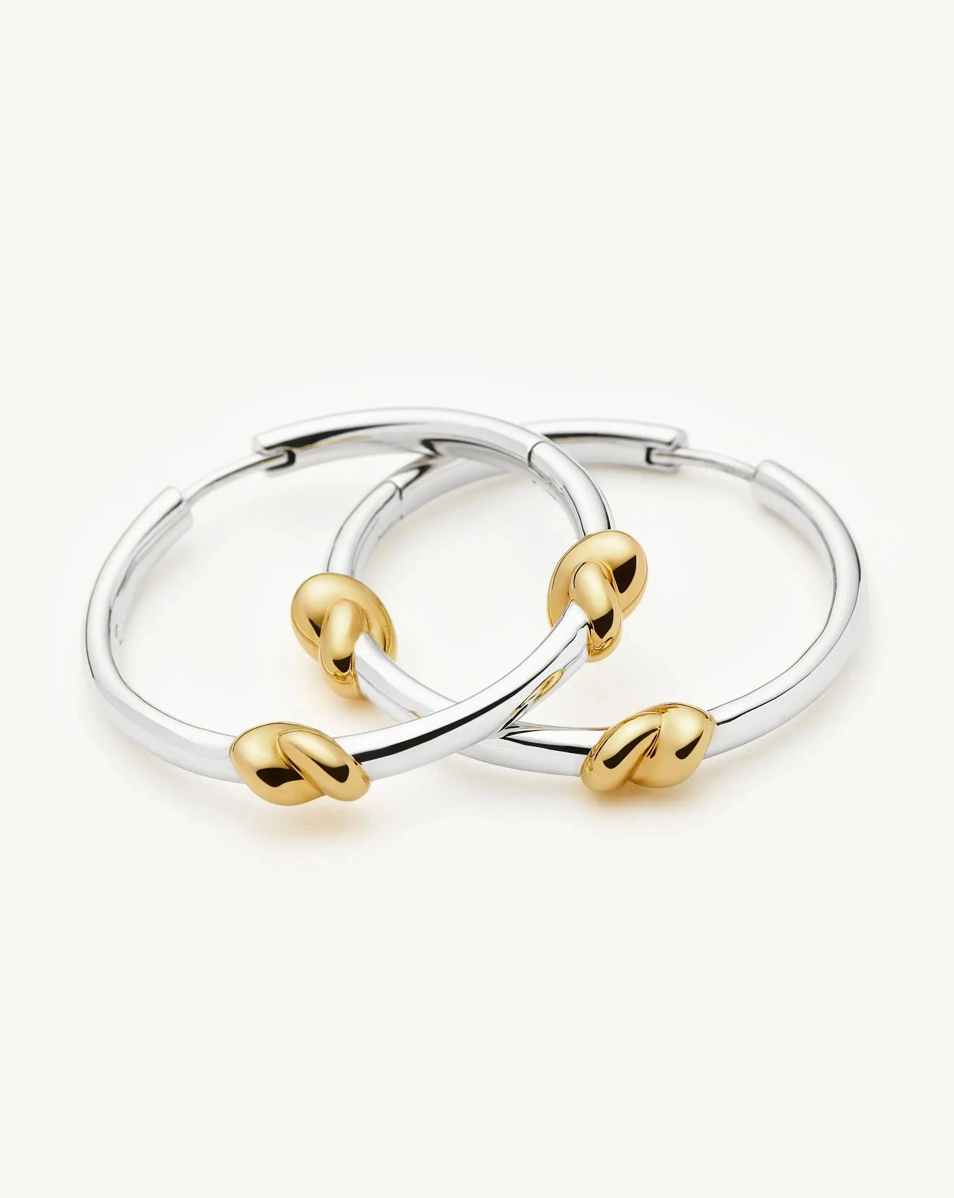 Lucy Williams Medium Knot Hoop Earrings | Mixed Metal Earrings Missoma 