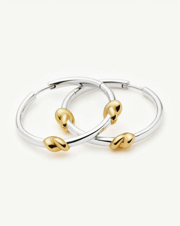 Lucy Williams Medium Knot Hoop Earrings | Mixed Metal Earrings Missoma 