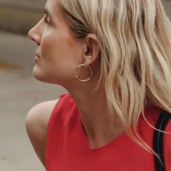 Lucy Williams Medium Knot Hoop Earrings | Mixed Metal Earrings Missoma 