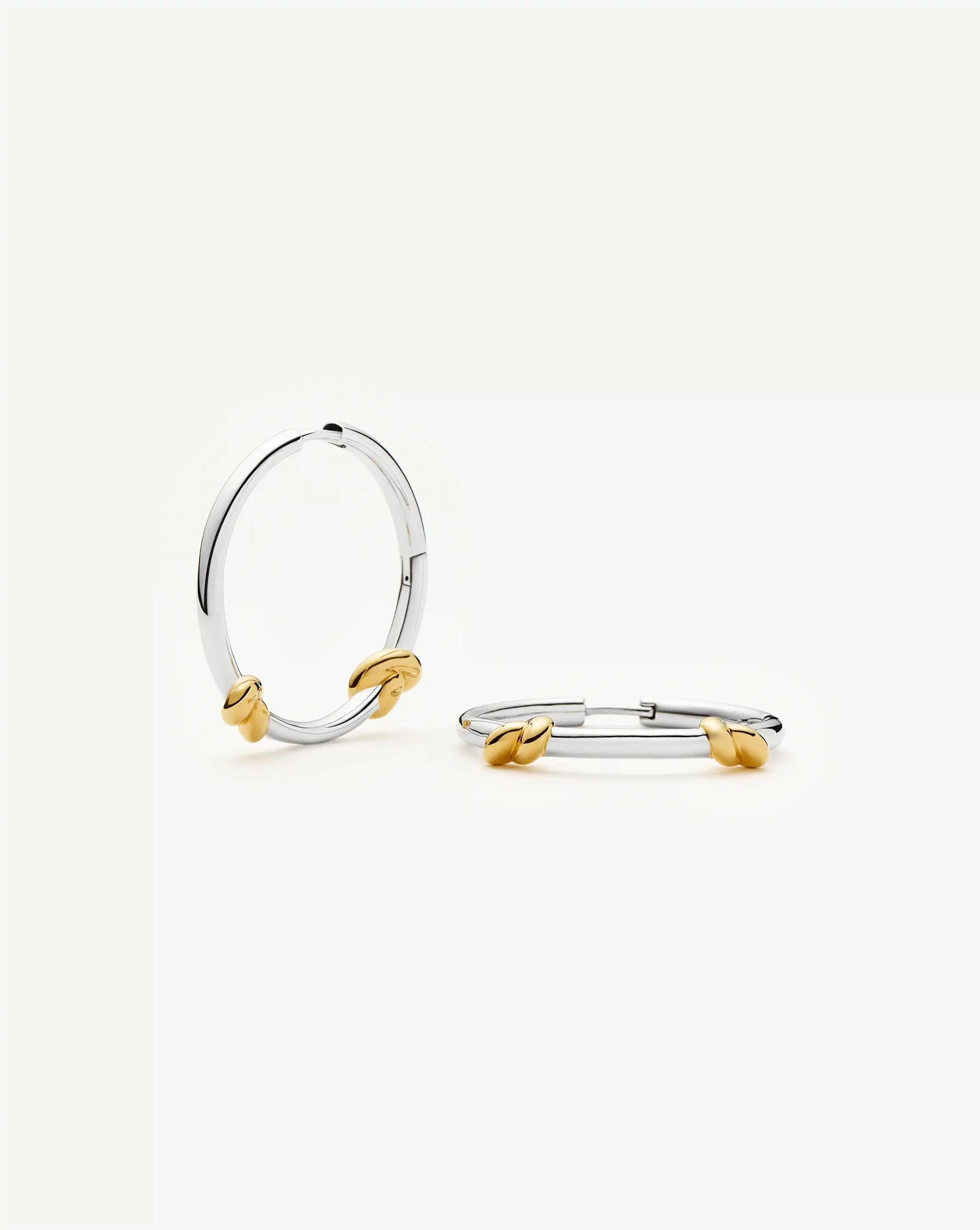 Lucy Williams Medium Knot Hoop Earrings | Mixed Metal