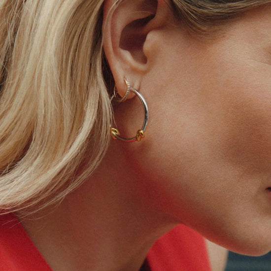 Lucy Williams Medium Knot Hoop Earrings | Mixed Metal Earrings Missoma 