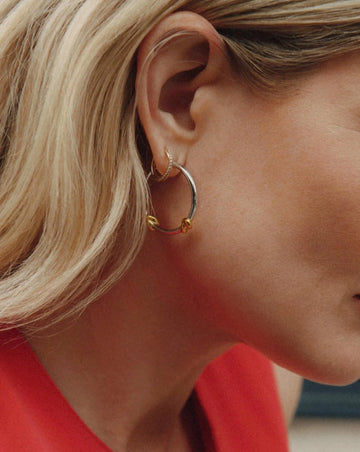Lucy Williams Medium Knot Hoop Earrings | Mixed Metal Earrings Missoma 