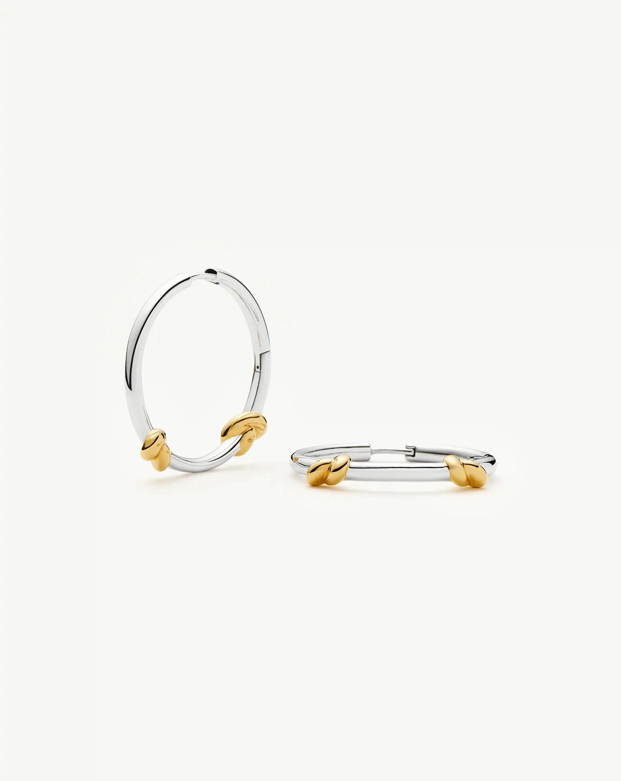 Lucy Williams Medium Knot Hoop Earrings | Mixed Metal Earrings Missoma 