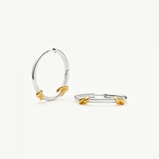 Lucy Williams Medium Knot Hoop Earrings | Mixed Metal Earrings Missoma 