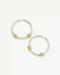 Lucy Williams Medium Knot Hoop Earrings | Mixed Metal