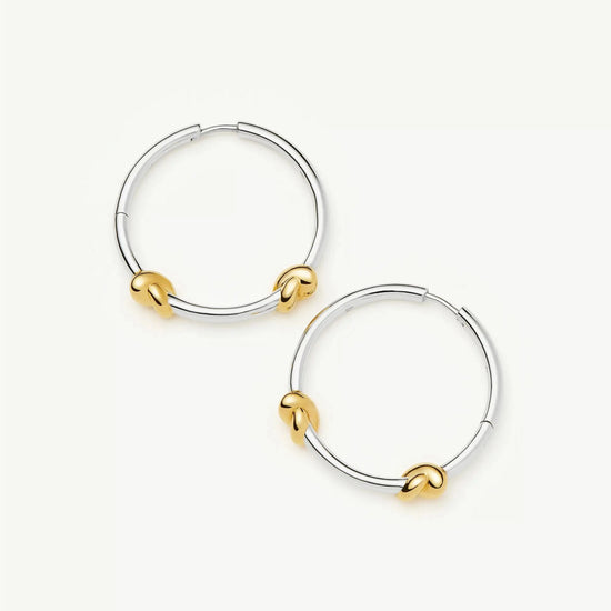 Lucy Williams Medium Knot Hoop Earrings | Mixed Metal Earrings Missoma 