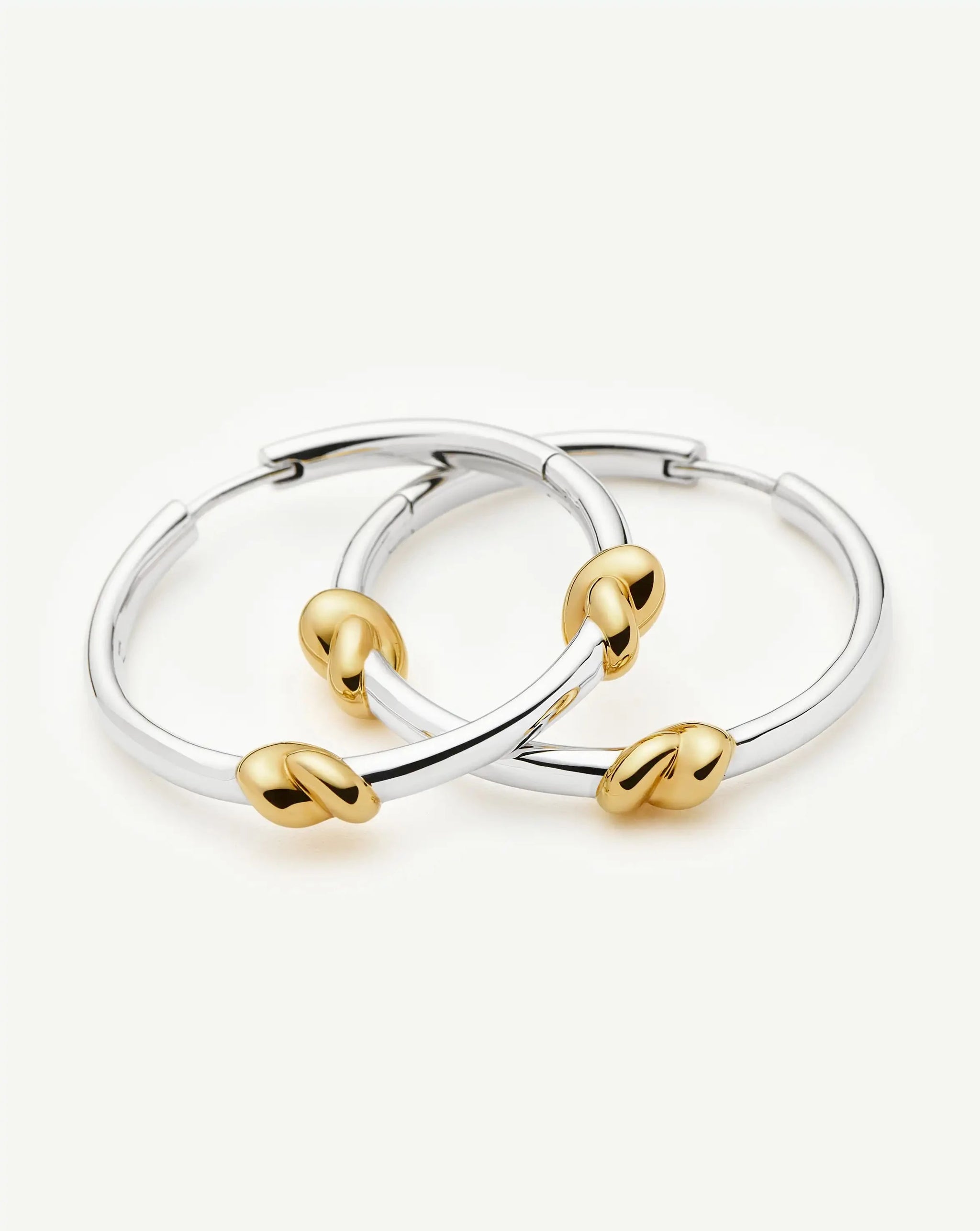 Lucy Williams Medium Knot Hoop Earrings | Mixed Metal