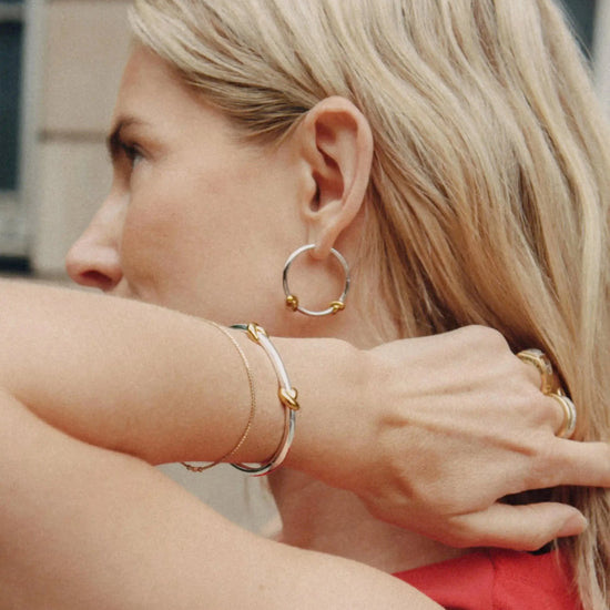Lucy Williams Medium Knot Hoop Earrings | Mixed Metal Earrings Missoma 