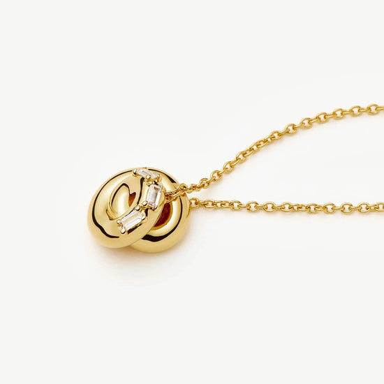 Lucy Williams Pavé Knot Pendant Necklace | 18ct Gold Plated Necklaces Missoma 