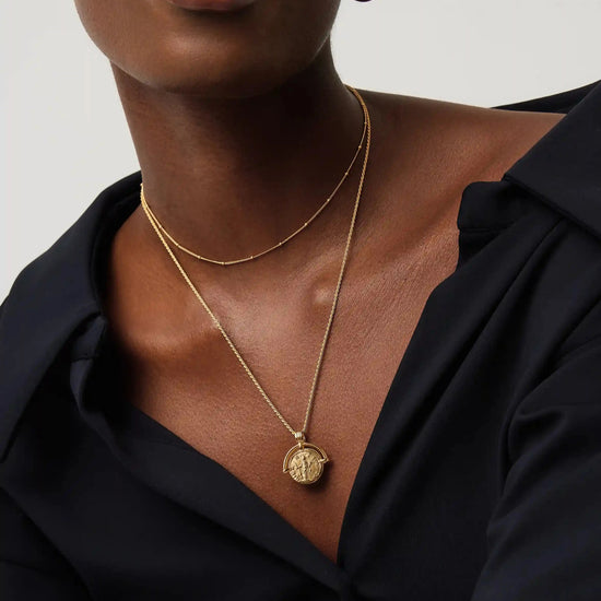 Lucy Williams Roman Arc Chain Necklace Set | 18ct Gold Vermeil Layering sets Missoma 