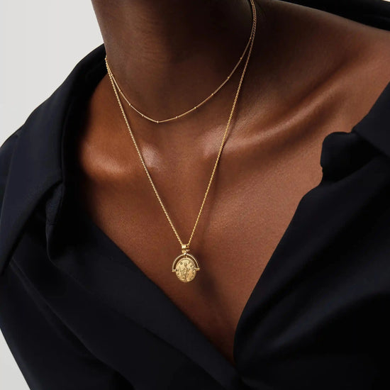 Lucy Williams Roman Arc Chain Necklace Set | 18ct Gold Vermeil Layering sets Missoma 