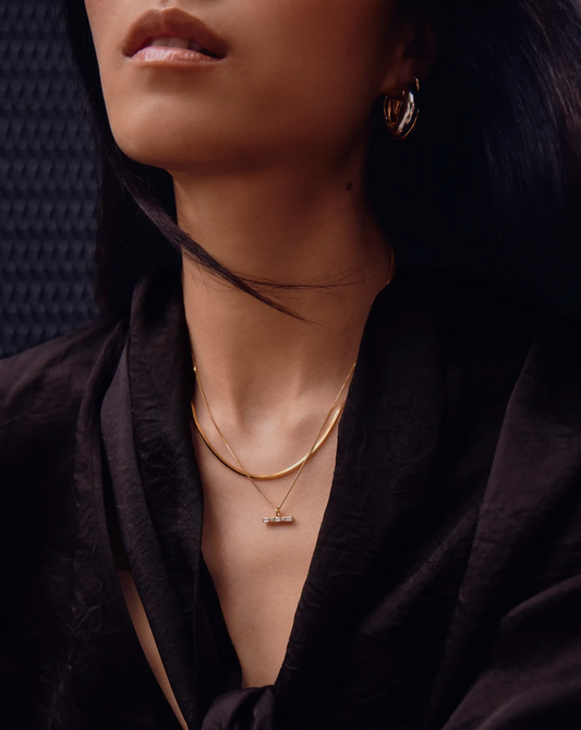Lucy Williams Short Square Snake Chain Necklace Necklaces Missoma 