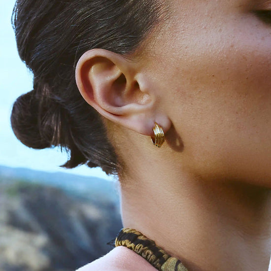 Lucy Williams Small Ridge Hoop Earrings Earrings Missoma 