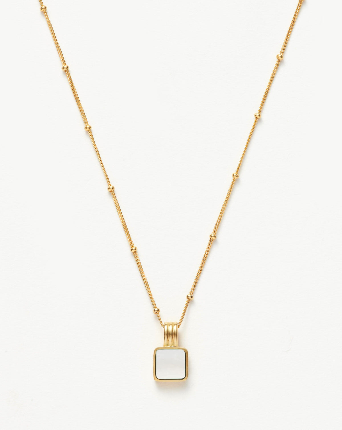 Lucy Williams Square Mother Pearl Necklace