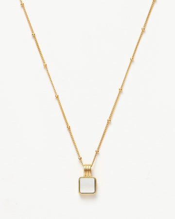 Lucy Williams Square Mother of Pearl Necklace Necklaces Missoma 