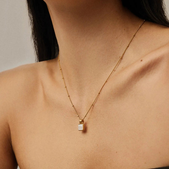 Lucy Williams Square Mother of Pearl Necklace Necklaces Missoma 