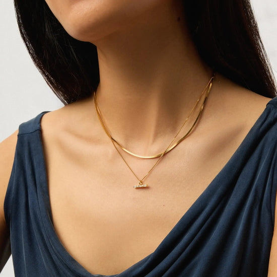 Lucy Williams Square Snake & T-Bar Necklace Set | 18ct Gold Vermeil Necklaces Missoma 