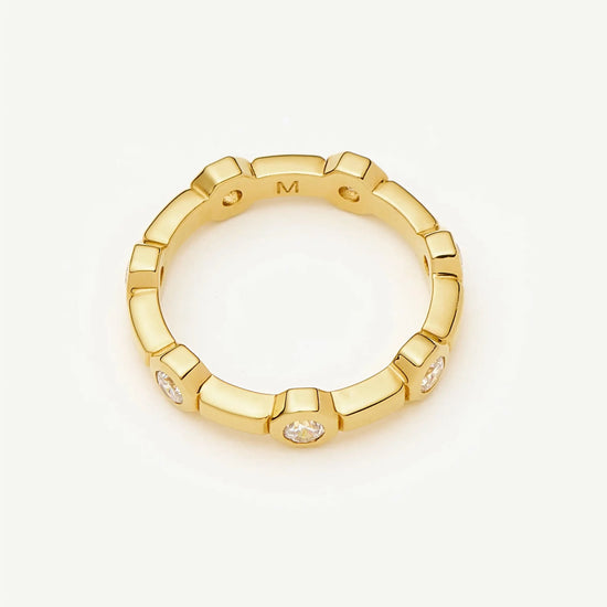 Lucy Williams Stackable Tennis Ring | 18ct Gold Plated Rings Missoma 