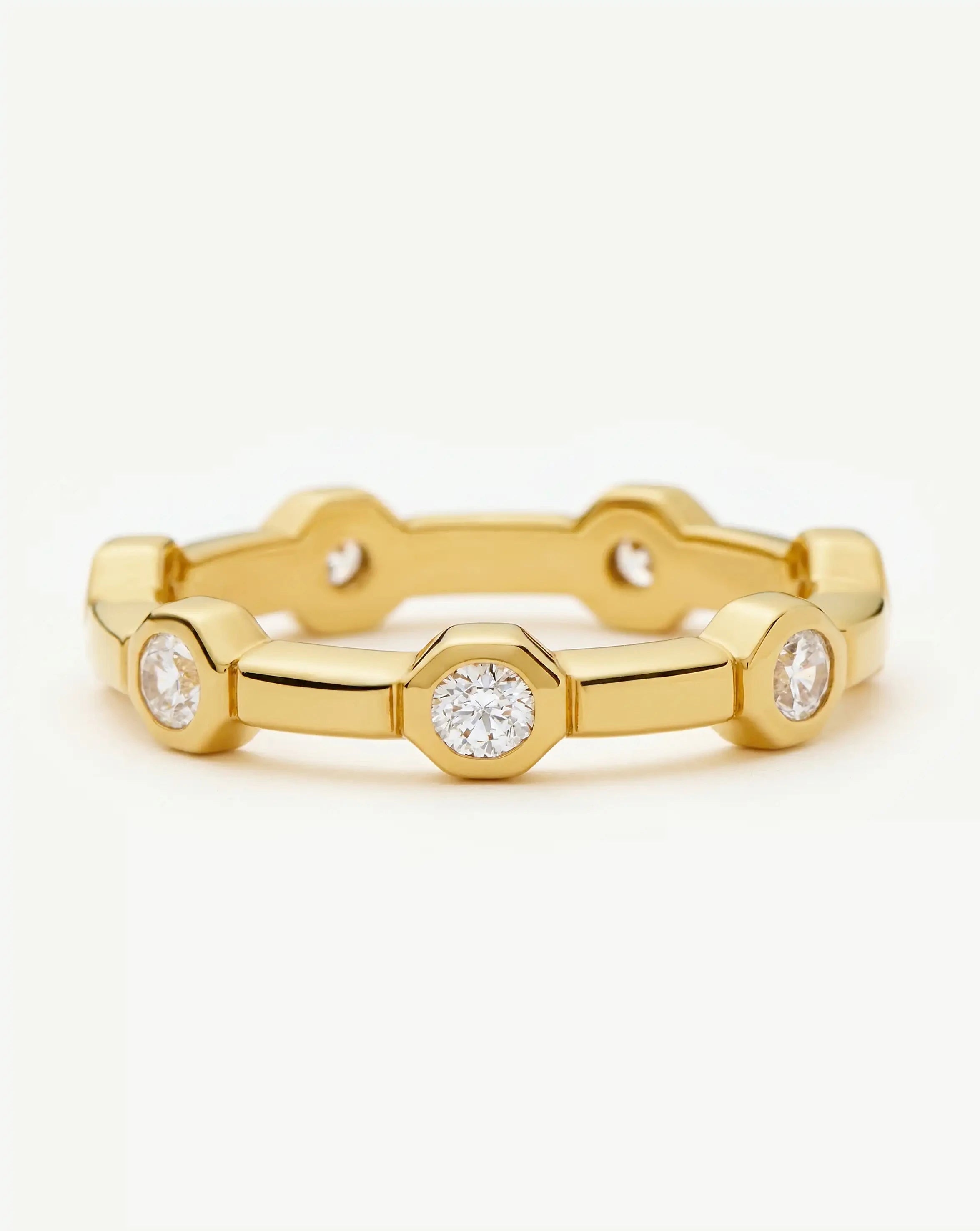 Lucy Williams Stackable Tennis Ring | 18ct Gold Plated Rings Missoma 