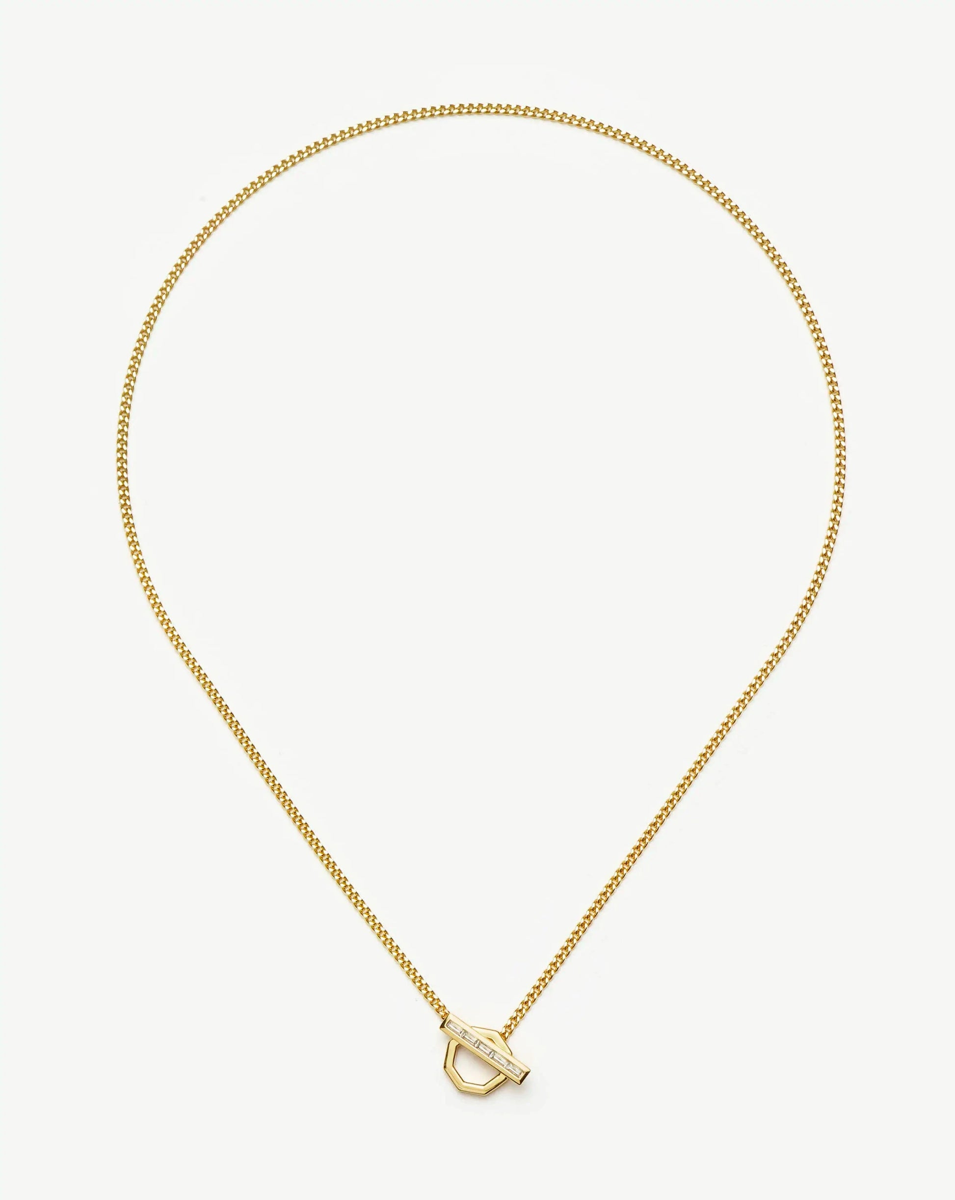 Lucy Williams T-Bar Hex Pendant Necklace | 18ct Gold Plated Necklaces Missoma 