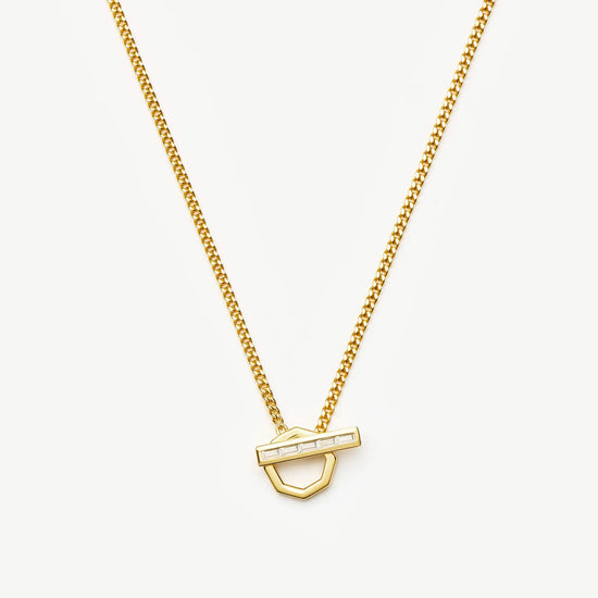 Lucy Williams T-Bar Hex Pendant Necklace | 18ct Gold Plated Necklaces Missoma 