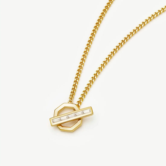 Lucy Williams T-Bar Hex Pendant Necklace | 18ct Gold Plated Necklaces Missoma 