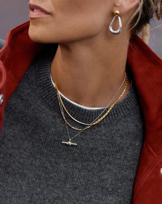 Lucy Williams T-Bar Knot Pendant Necklace | Mixed Metal Necklaces Missoma 