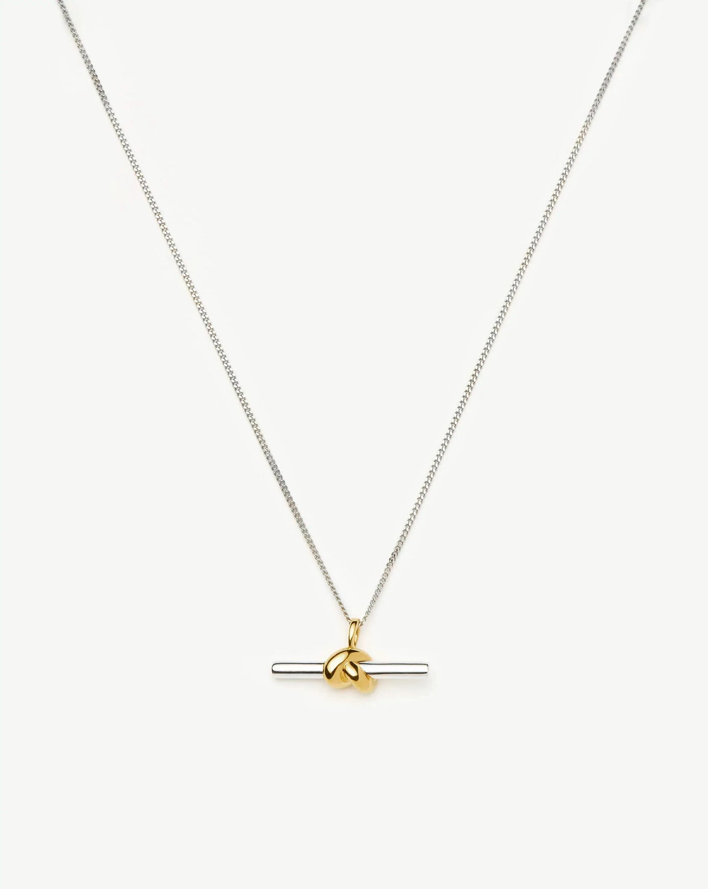 Lucy Williams T-Bar Knot Pendant Necklace | Mixed Metal Necklaces Missoma 