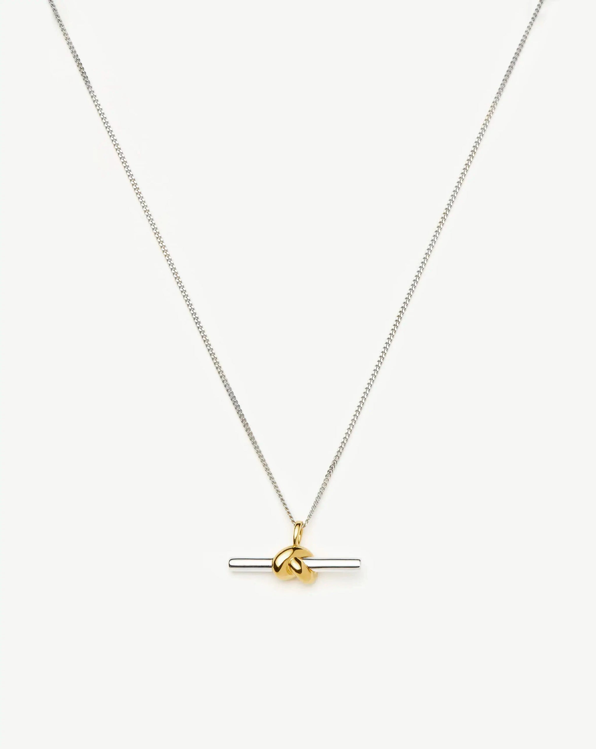 Lucy Williams T-Bar Knot Pendant Necklace | Mixed Metal Necklaces Missoma 