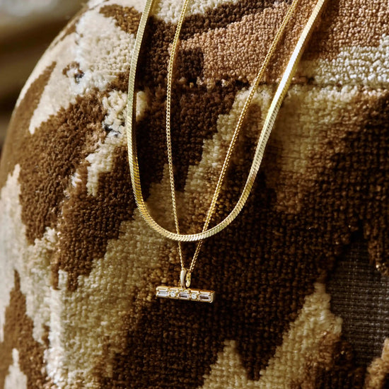 Lucy Williams T-Bar Stone Pendant Necklace | 18ct Gold Vermeil Necklaces Missoma 
