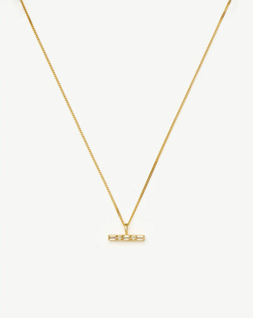 Lucy Williams T-Bar Stone Pendant Necklace | 18ct Gold Vermeil Necklaces Missoma 