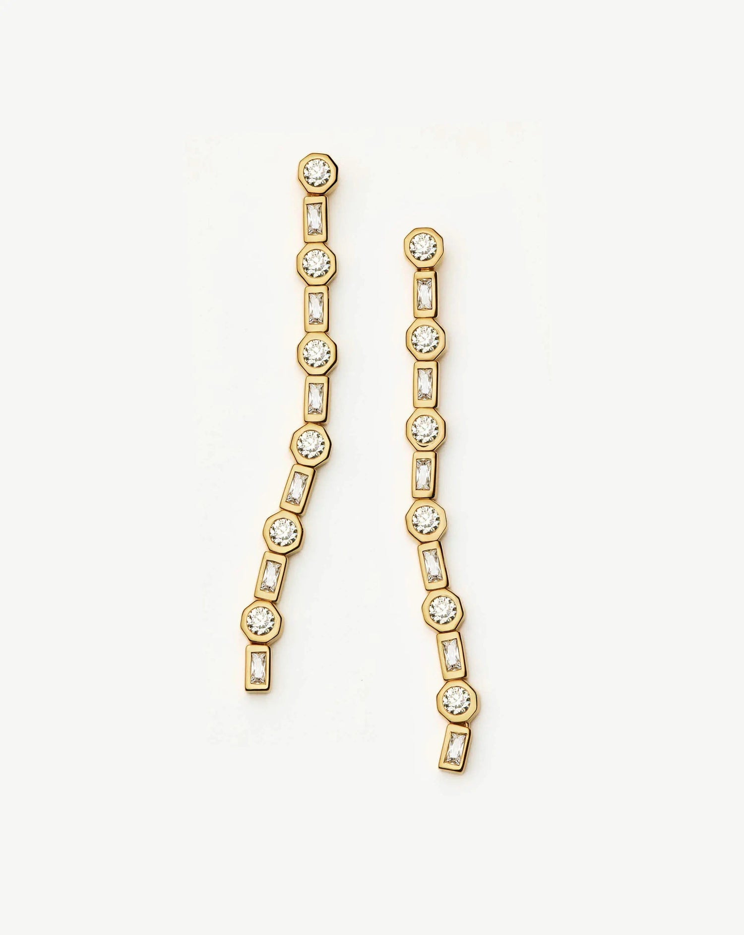 Lucy Williams Tennis Large Drop Earrings | 18ct Gold Vermeil Earrings Missoma 