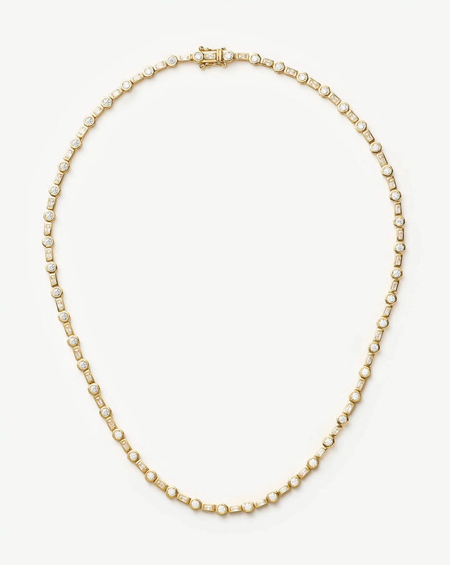 Lucy Williams Tennis Necklace | 18ct Gold Plated