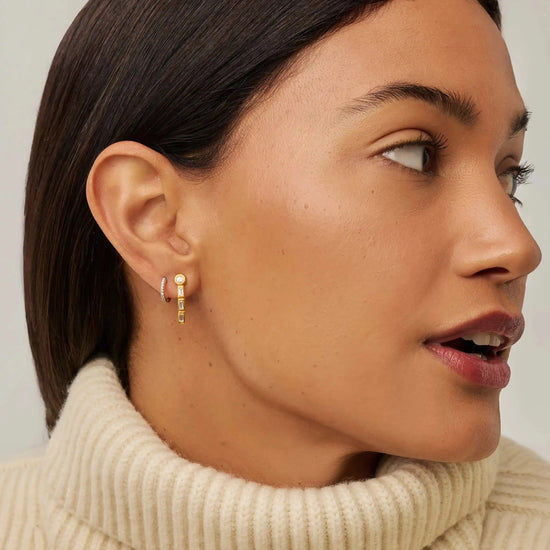 Lucy Williams Tennis Small Drop Earrings | 18ct Gold Vermeil Earrings Missoma 