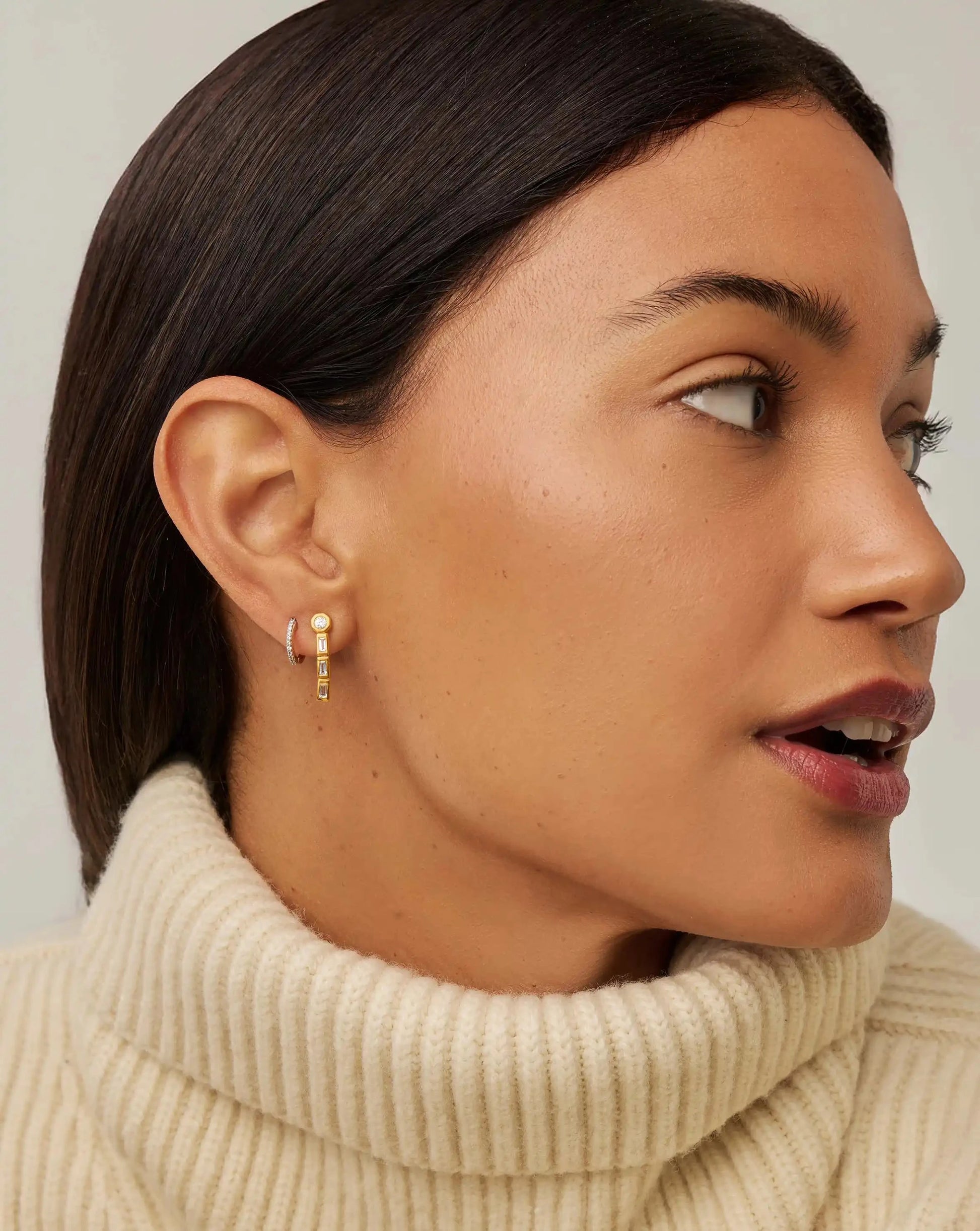 Lucy Williams Tennis Small Drop Earrings | 18ct Gold Vermeil Earrings Missoma 
