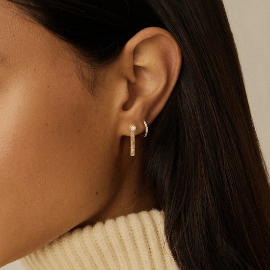 Lucy Williams Tennis Small Drop Earrings | 18ct Gold Vermeil Earrings Missoma 