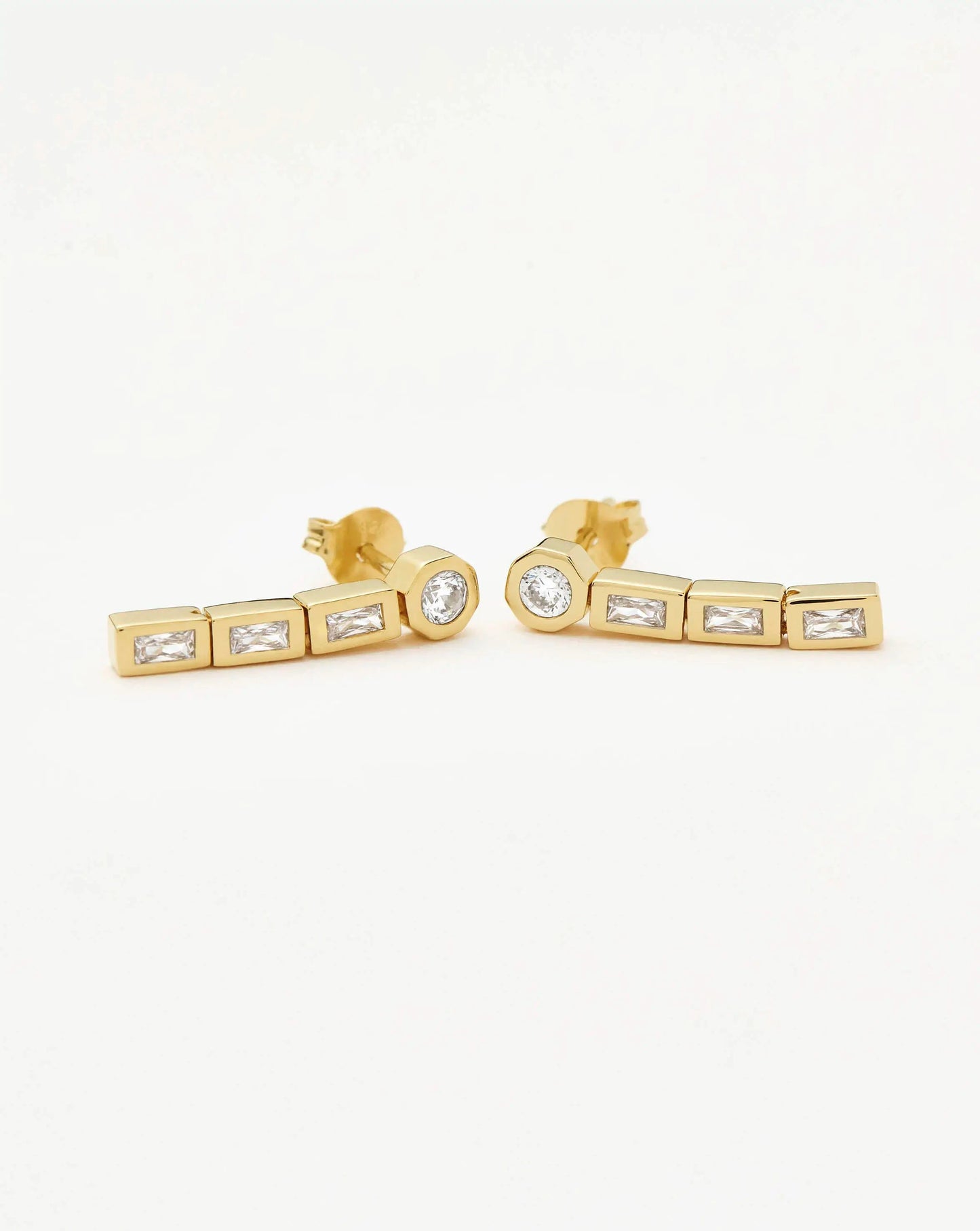 Lucy Williams Tennis Small Drop Earrings | 18ct Gold Vermeil Earrings Missoma 