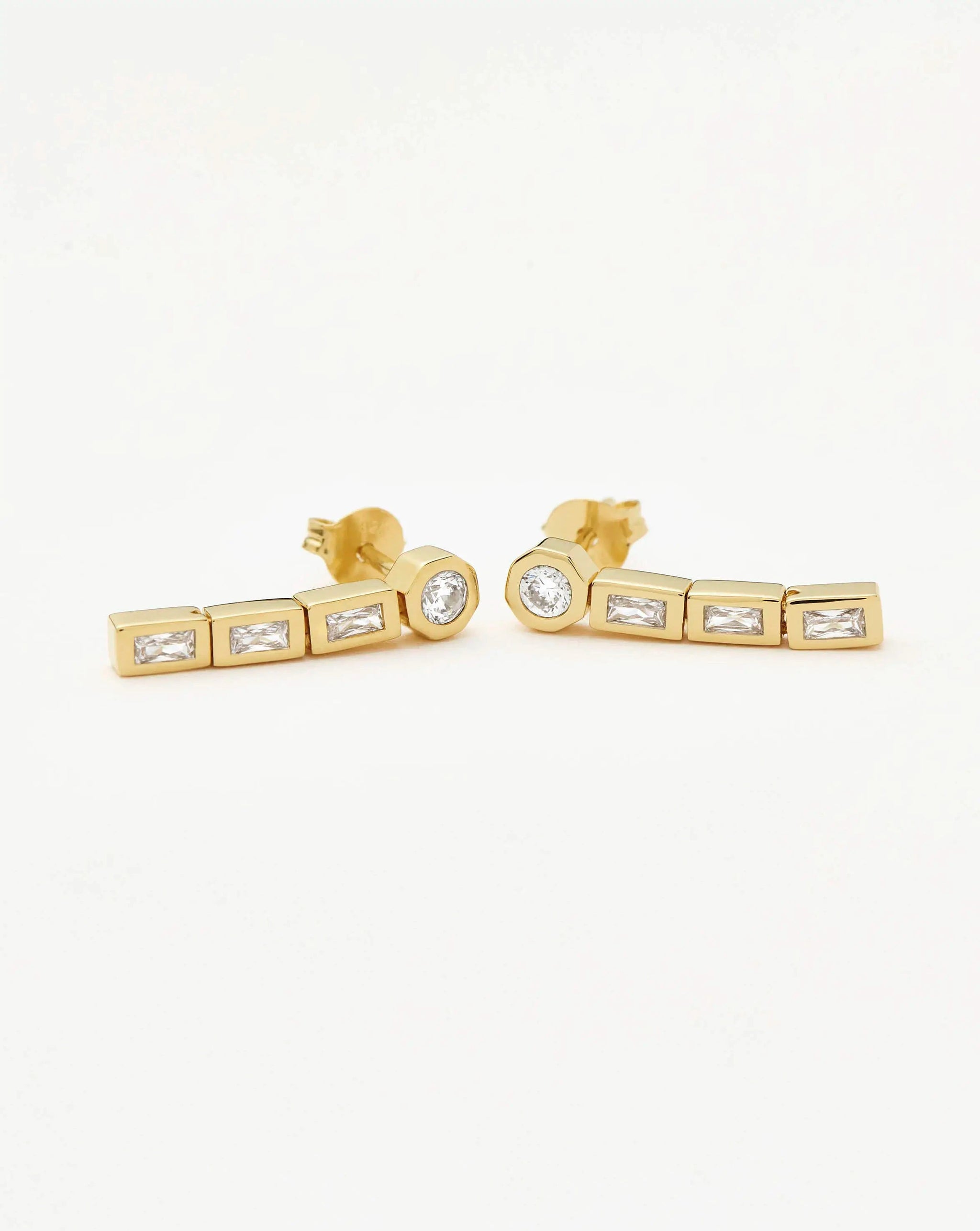 Lucy Williams Tennis Small Drop Earrings | 18ct Gold Vermeil Earrings Missoma 