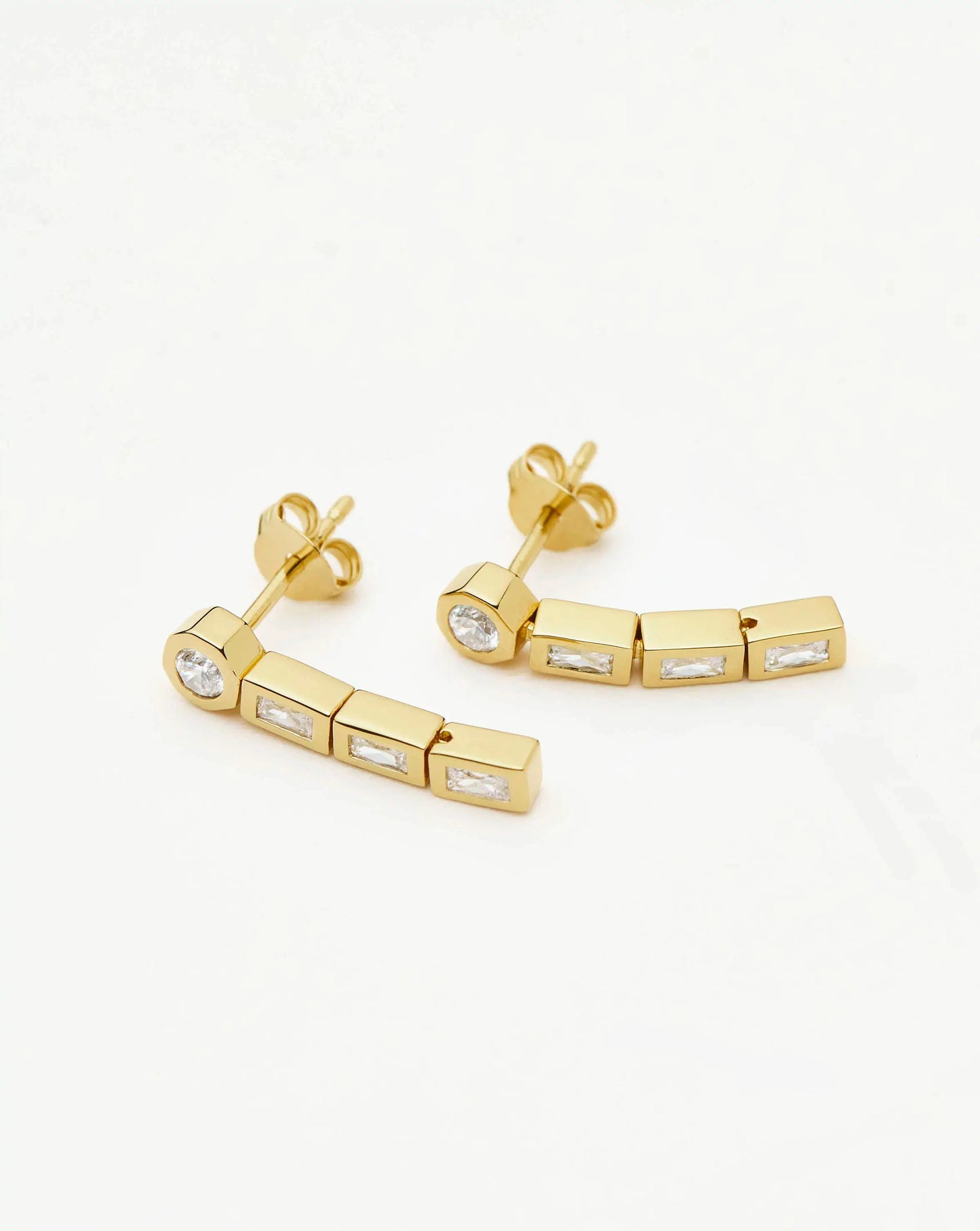 Lucy Williams Tennis Small Drop Earrings | 18ct Gold Vermeil Earrings Missoma 