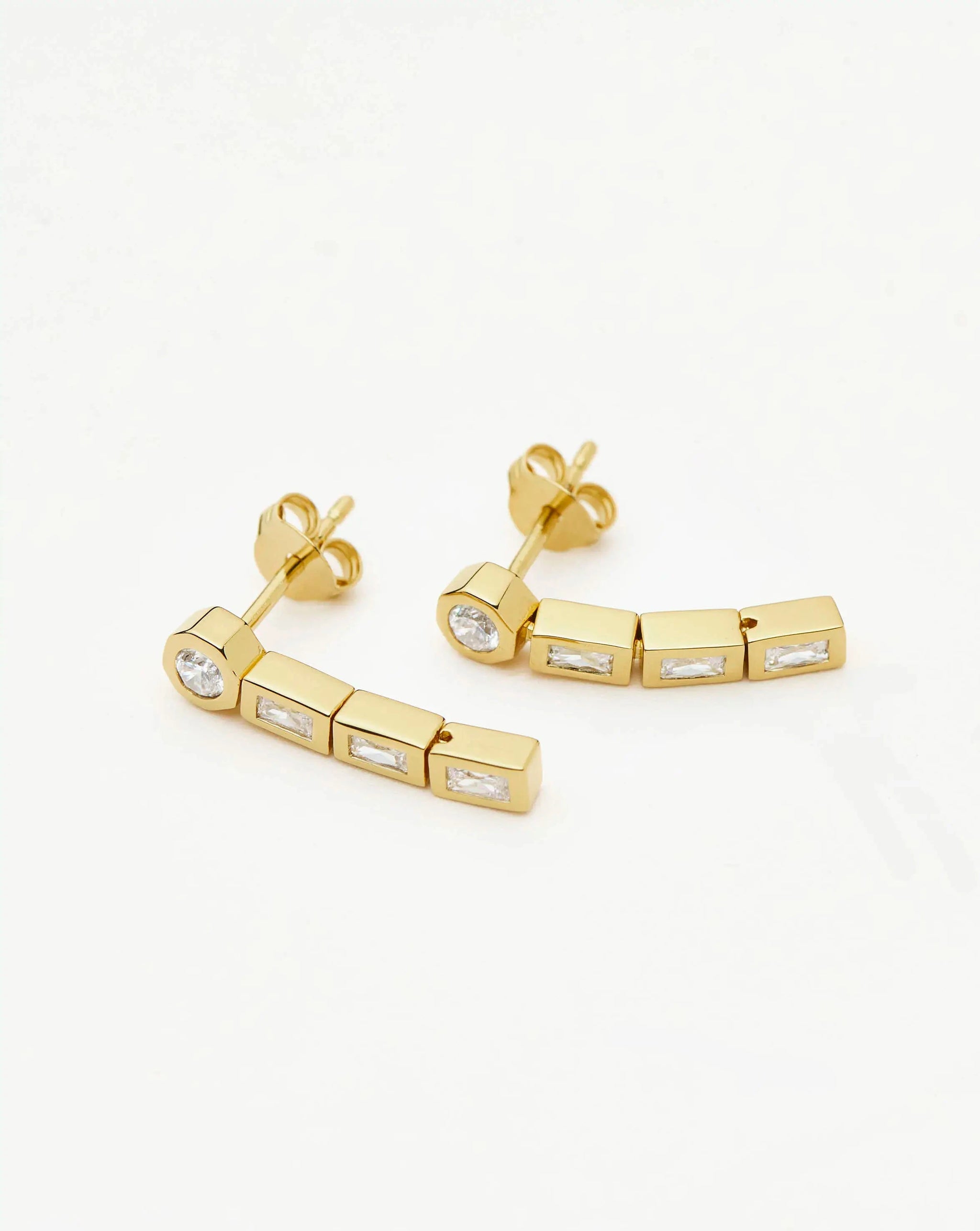 Lucy Williams Tennis Small Drop Earrings | 18ct Gold Vermeil Earrings Missoma 