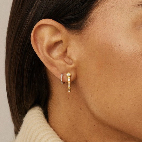 Lucy Williams Tennis Small Drop Earrings | 18ct Gold Vermeil Earrings Missoma 