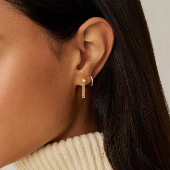 Lucy Williams Tennis Small Drop Earrings | 18ct Gold Vermeil Earrings Missoma 