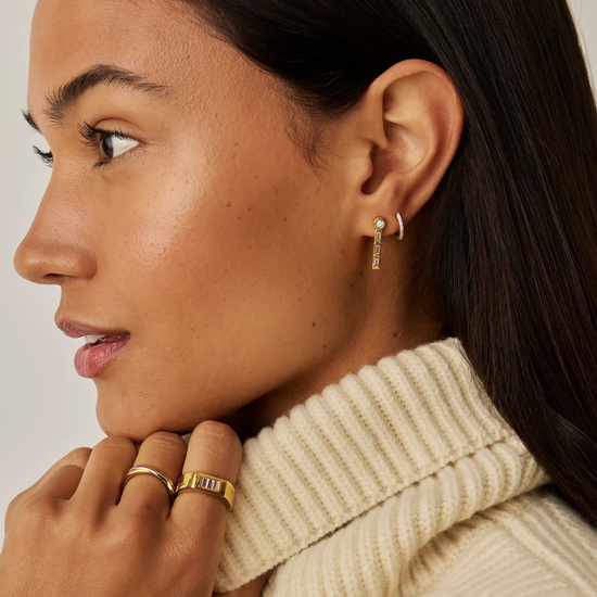 Lucy Williams Tennis Small Drop Earrings | 18ct Gold Vermeil Earrings Missoma 