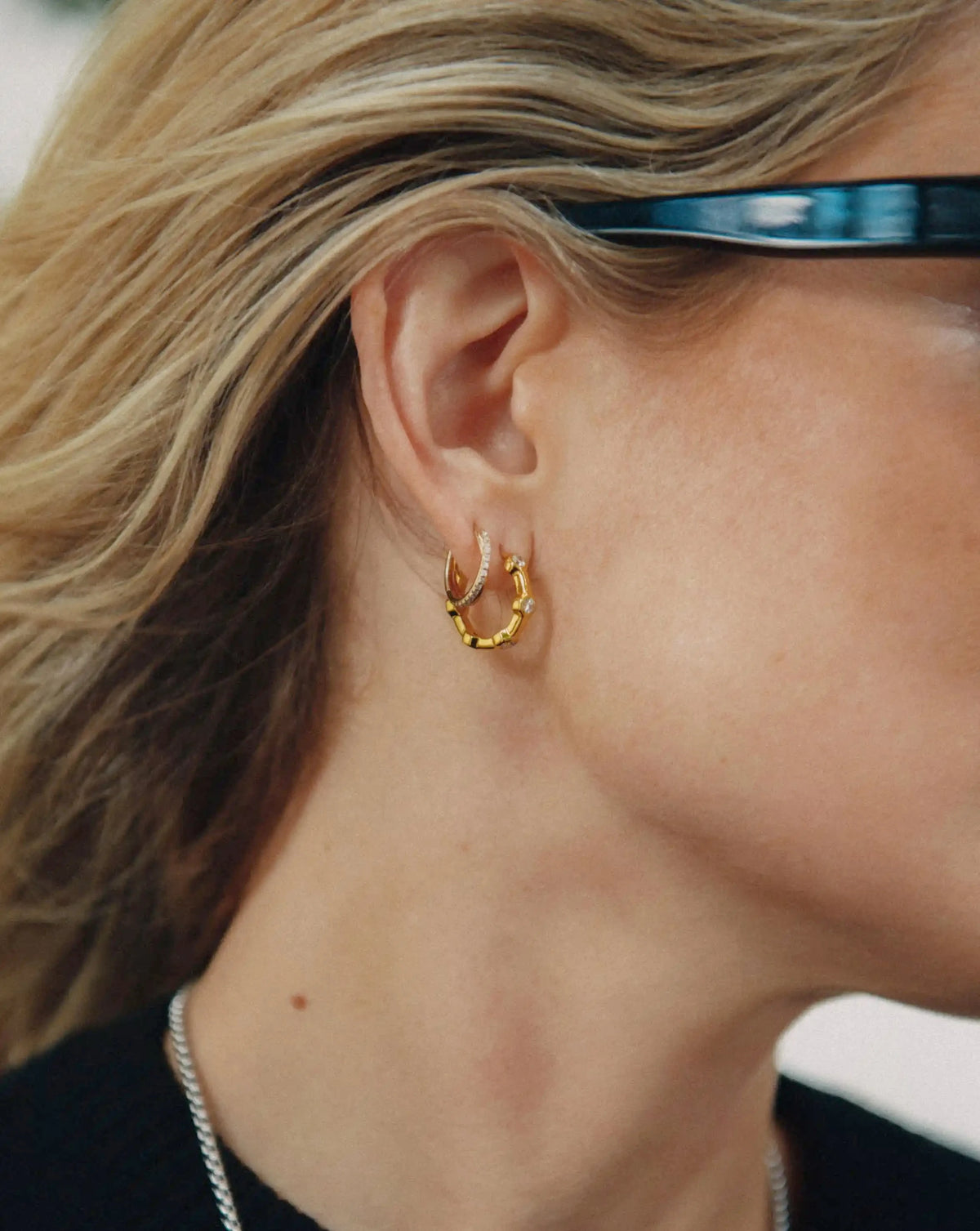Lucy Williams Tennis Small Hoop Earrings | 18ct Gold Plated Earrings Missoma 