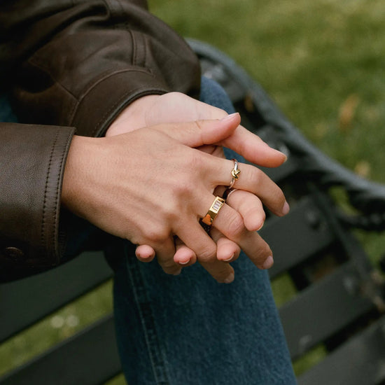 Lucy Williams Triple Stone Chunky Ring | 18ct Gold Plated Rings Missoma 