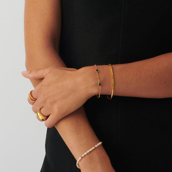 Magma Gemstone Charm Bracelet | 18ct Gold Vermeil on Recycled Sterling Silver Bracelets Missoma 